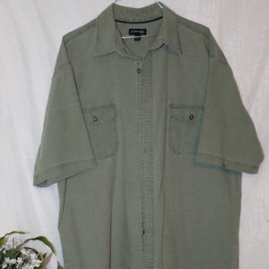 St John's Bay Button Down Classic XL Tall OD Green